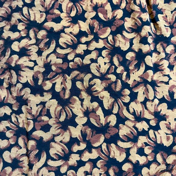 a new day Women's Floral Print Flowy Balloon Sleeve Tie-Front Top Size XS - Picture 6 of 9